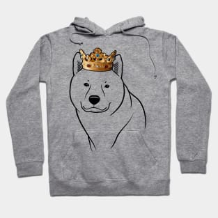 Hokkaido Dog King Queen Wearing Crown Hoodie